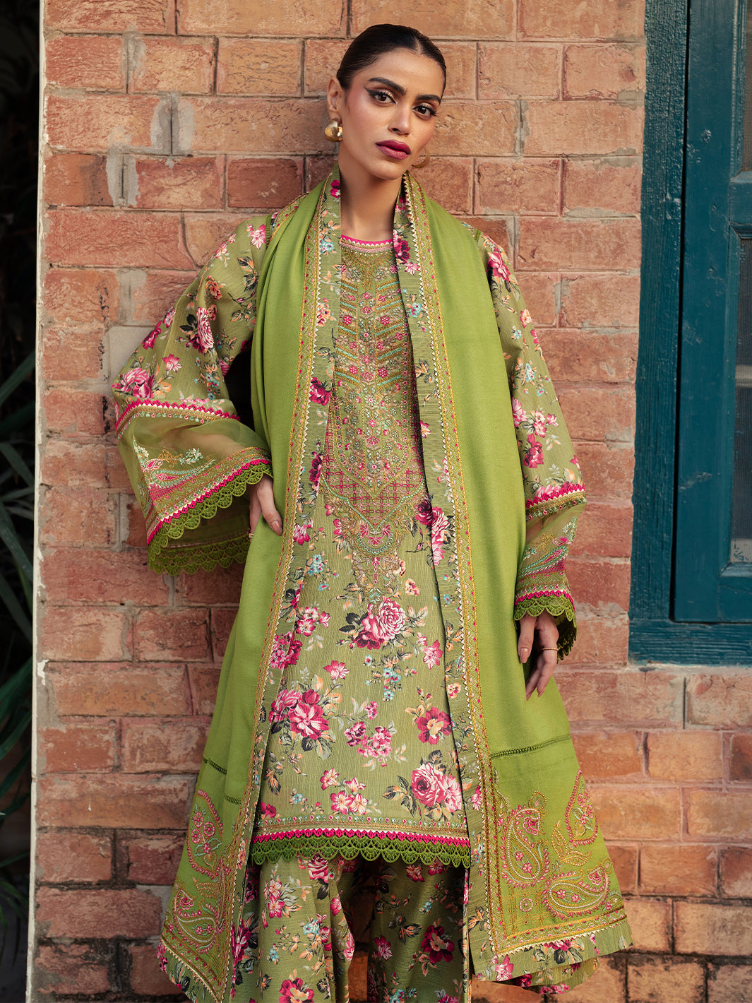 56 - B | 3 PC  Khaddar Unstitched